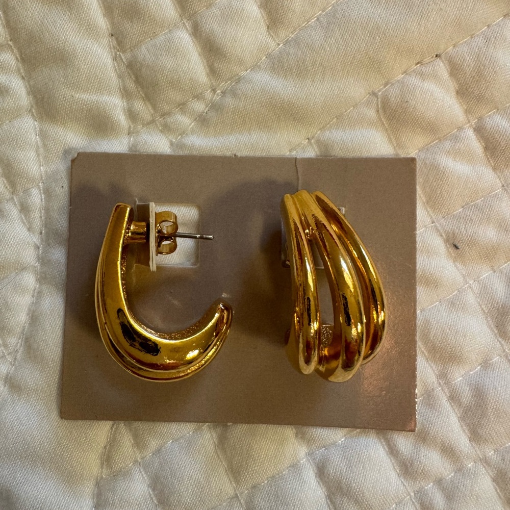 Chic Gold Plated Earrings